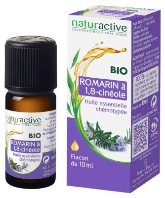 Naturactive Huile Essentielle Romarin à 1 8 Cinéole Rosmarinus