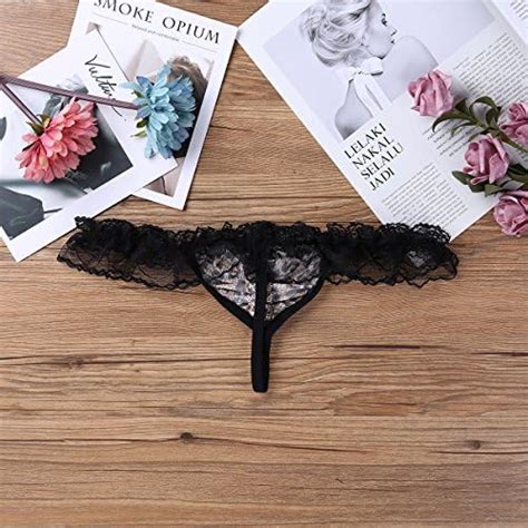 Choomomo Herren Bikini G String Low Rise Slips R Schen Spitze Strings Tanga Sissy Dessous Hinten