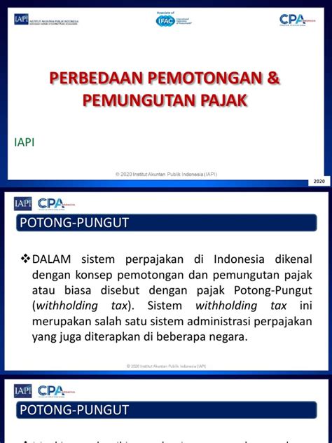 Perbedaan Pemotongan Dan Pemungutan Pajak Iapi Pdf