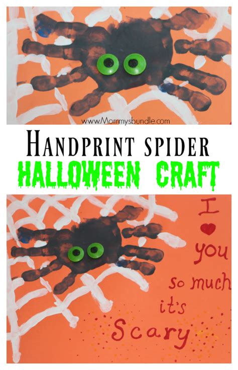 Easy Handprint Spider Craft For Halloween Mommys Bundle