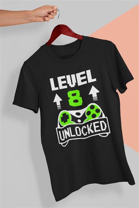 Level 8 Unlocked Svg 8 Years Old Gamer Svg Birthday Etsy