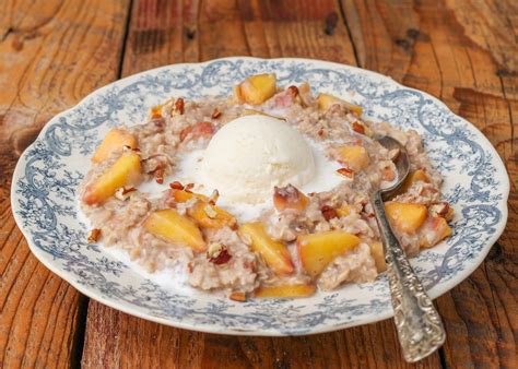 Peaches And Cream Oatmeal Karinokada