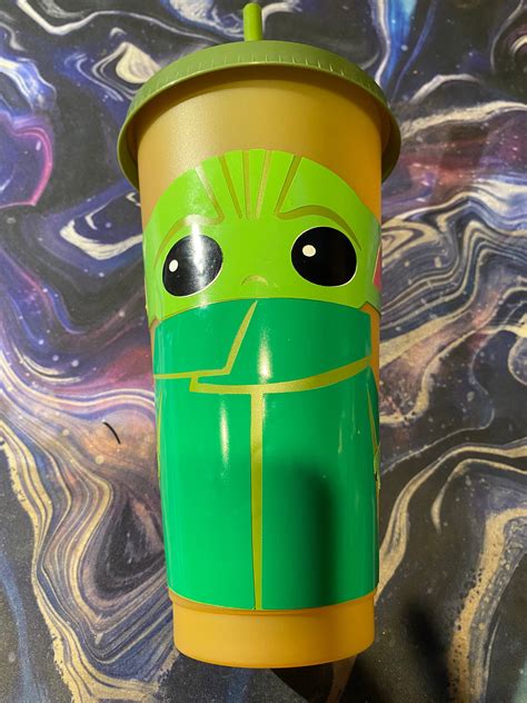 Baby Yoda Grogu Starbucks Reusable Cup Etsy