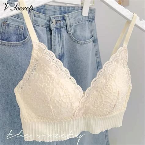 Sexy French Style Bras Lace Push Up Triangle Cup Underwear Lingerie Cozy Wireless Intimates Anti