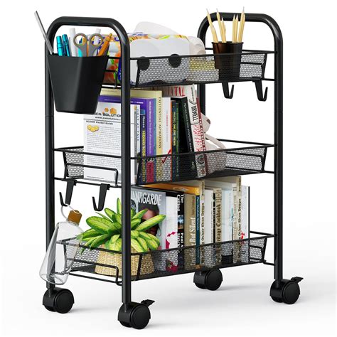 Buy Greensen 3 Tier All Metal Rolling Cart Laundry Office Bathroom