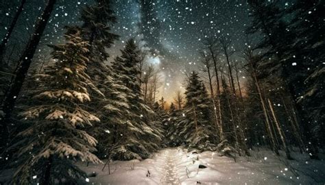 Snowy Landscape Night Stock Photos, Images and Backgrounds for Free ...