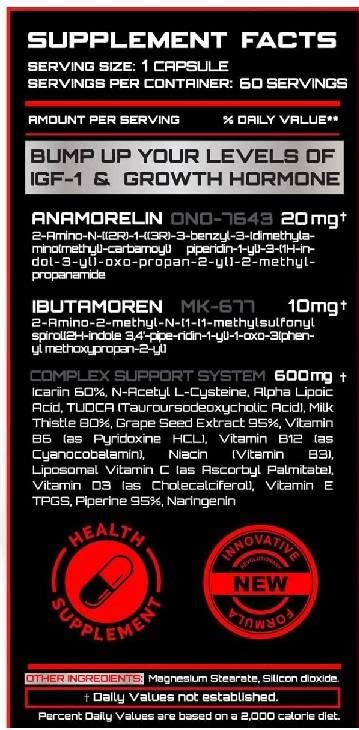 Ex4ex G Tropin 60 Caps Mk 677 Anamorelin Sarm For Mass Bodyshock Pro