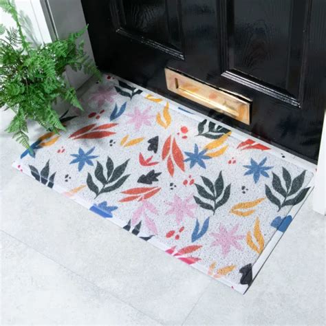 Floral Leaf Pattern Doormat X Melissa Donne Artsy Mats