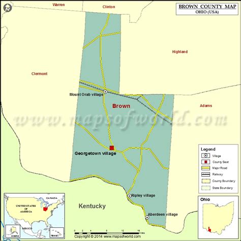 Brown County Ohio Map - A Map Of The Usa