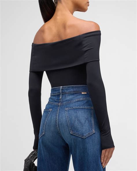 Alice Olivia Elia Off Shoulder Bodysuit Neiman Marcus