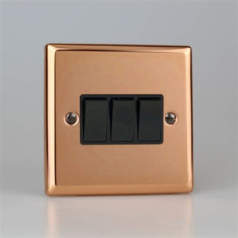 Varilight Urban Polished Copper Gang Way Switch Xy Bcu