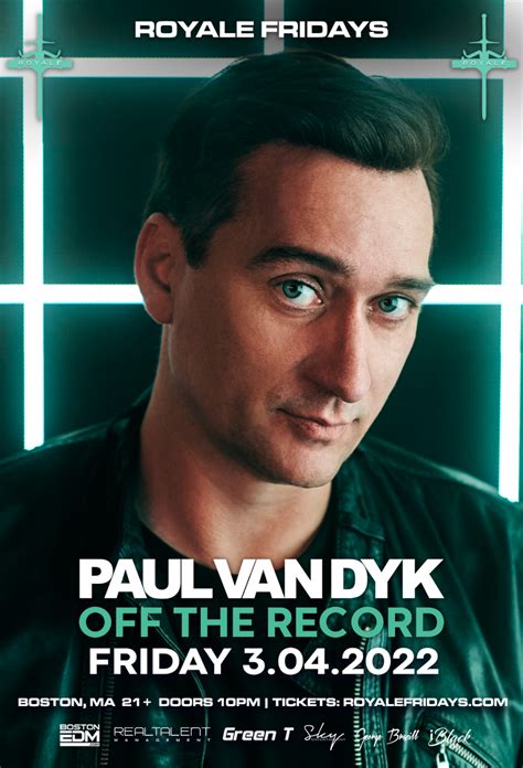 Royale Fridays Paul Van Dyk Royale Boston