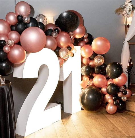 Kit de 70 globos de oro rosa con globos de látex de confeti de oro rosa