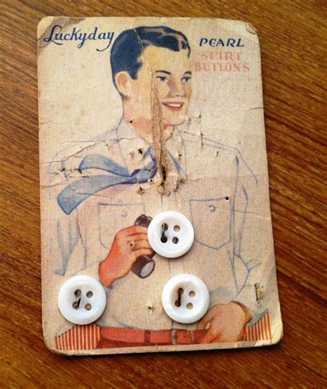 Vintage Luckyday Pearl Shirt Buttons Carded Etsy