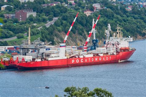 Russian Cargo Container Ship Nuclear Powered Icebreaker Sevmorput