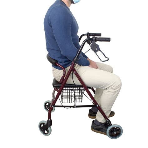 Andador Ortop Dico Plegable Frenos De Maneta Ruedas Asiento Y