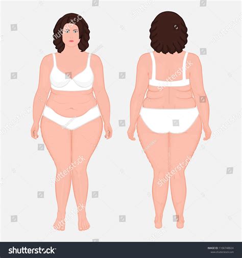 Vector Illustration Front Back Views Naked Stock Vector Royalty Free Shutterstock