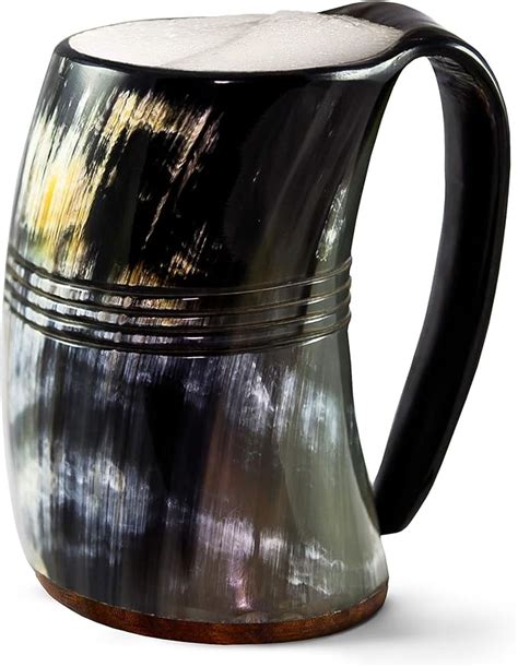 Norse Tradesman Genuine Viking Drinking Horn Mug 900 Ml Premium