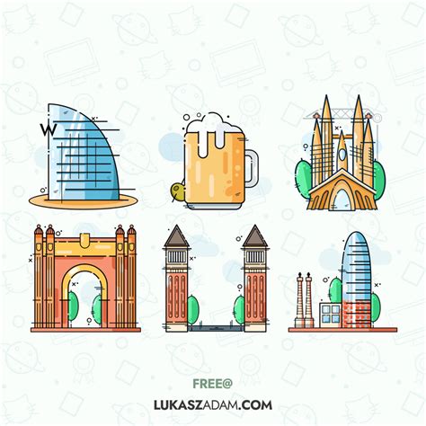 Barcelona Icons - Freebie Supply