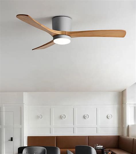 Ventilateur De Plafond Profil Bas Avec Lumi Res Ventilateurs En Bois