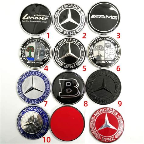 Mm Car Hood Logo Bonnet Sticker Front Emblem For Mercedes Benz C