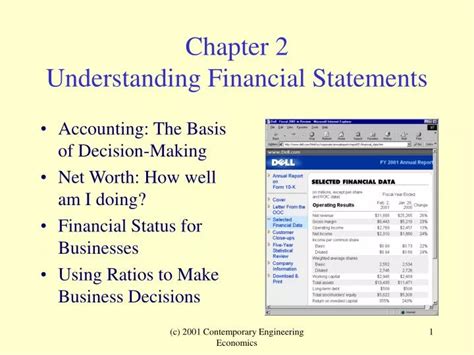 Ppt Chapter Understanding Financial Statements Powerpoint