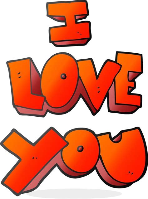 I love you cartoon symbol 12297797 Vector Art at Vecteezy