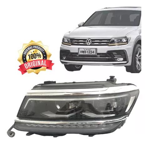 Farol Esquerdo Tiguan 2018 2019 2020 2021 2022 Led Original