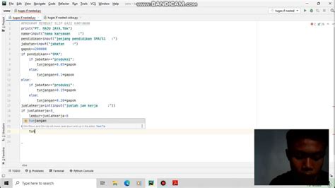 Python Membuat Program Menghitung Slip Gaji Karyawan Youtube