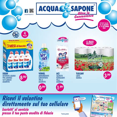 VOLANTINO ACQUA SAPONE DAL 25 AGO AL 13 SET 2020 COSENZA PRIME