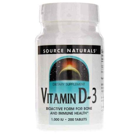 Vitamin D-3 1, Source Naturals