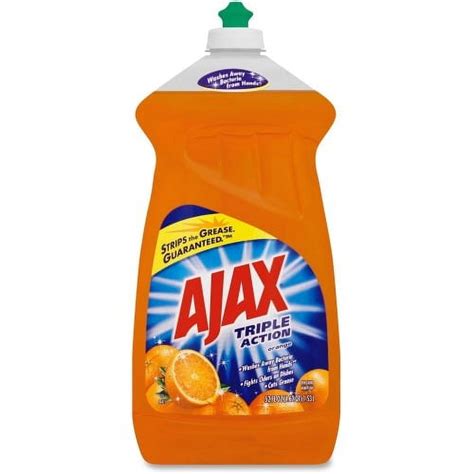 Ajax Triple Action Orange Scent Dishwashing Detergent Grease Odor