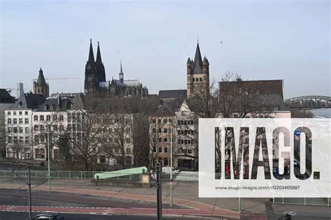 View Of Cologne Old Town With City Hall Tower Cologne Cathedral And