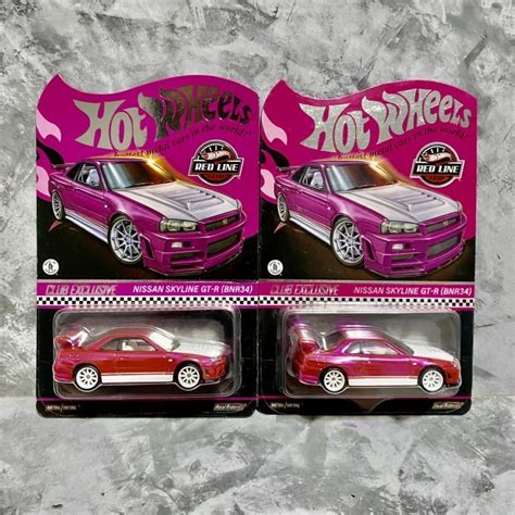 Jual Original Hot Wheels Nissan Skyline R34 Rlc Pink And Soft Pink Variant Set Diskon Shopee