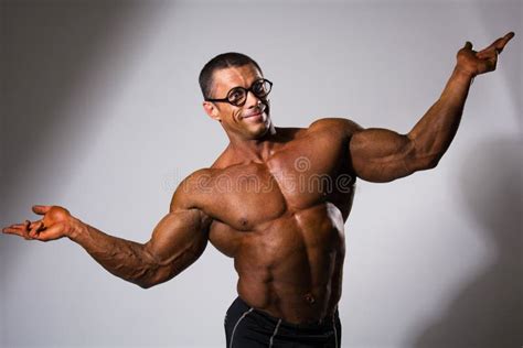 Happy Muscular Man With A Naked Torso Stock Image Image Of Model Face 79058621