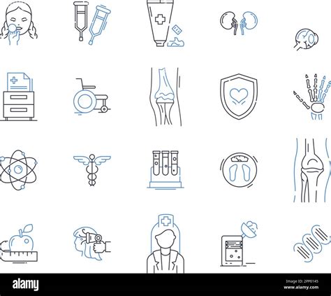 Communications And Media Line Icons Collection Broadcasting