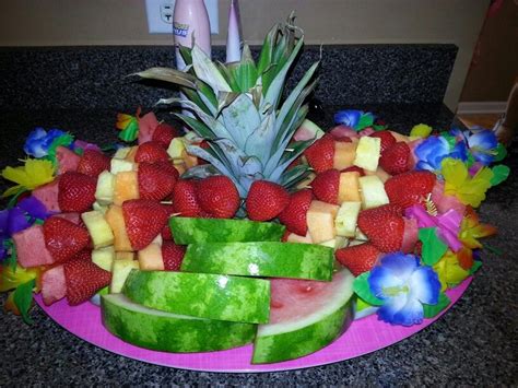 Luau Party Fruit Display Luau Party Luau Fruit Display