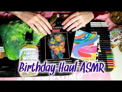 Asmr Trigger Compilation Birthday Haul Tracing Tapping Scratching