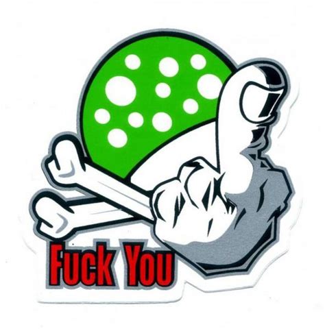 Autocolante Impresso Fuck You Cola Me Artigos Personalizados