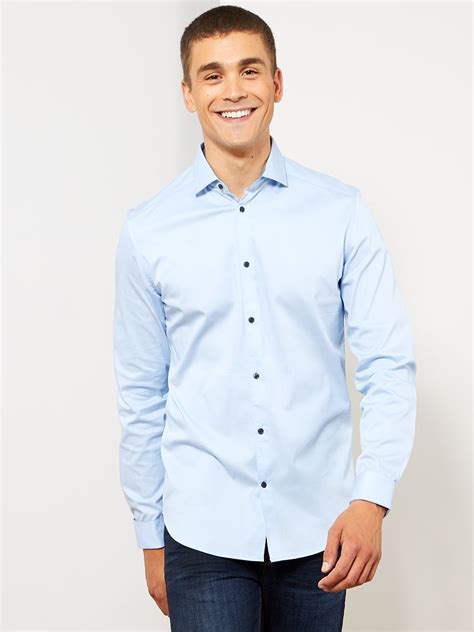 Chemise Sans Repassage Bleu Kiabi