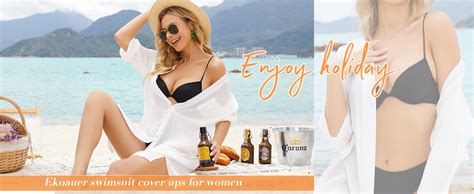 Ekouaer Beach Cover Ups For Women V Neck Bathing Suit Cover Up Bikini Swimsuit Coverup Beach