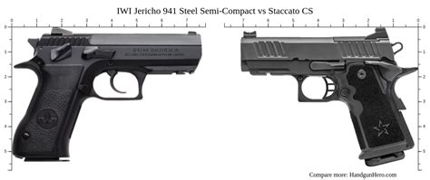 Iwi Jericho Steel Semi Compact Vs Staccato Cs Size Comparison