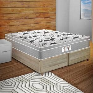 Cama Box Ba Queen R Stica Colch O De Molas Ensacadas Probel