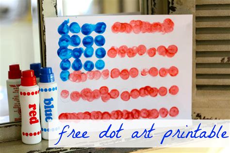 Dot Art Flag Free Printable I Can Teach My Child