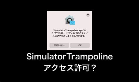 B Simulatortrampolinexpcから〜フォルダ内のファイルにアクセスしようとしています。と出たときの対処法