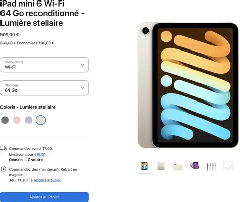 Consomac L iPad mini 6 débarque sur le Refurb Store dès 509