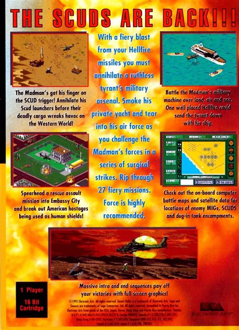 Desert Strike Return To The Gulf Jeu Sega MEGA DRIVE Genesis