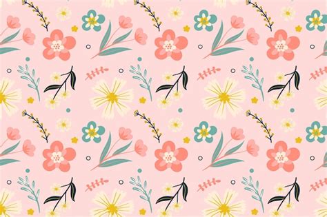 Free Vector | Flat spring floral pattern design