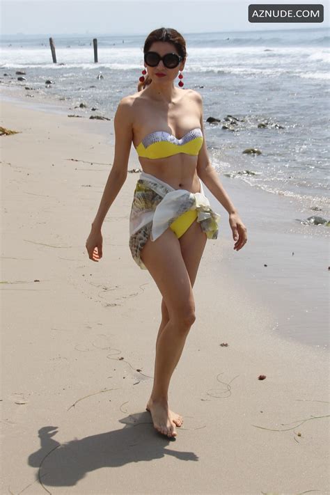 Blanca Blanco Sexy In A Yellow Bikini On The Beach In Malibu Aznude