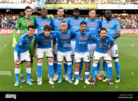napoli italy  apr  napoli players pose   team photo